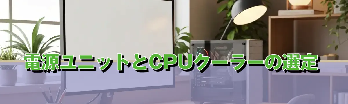 電源ユニットとCPUクーラーの選定