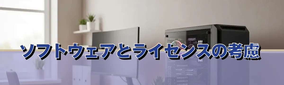ソフトウェアとライセンスの考慮