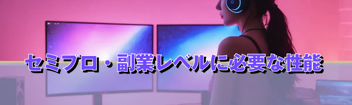 セミプロ・副業レベルに必要な性能