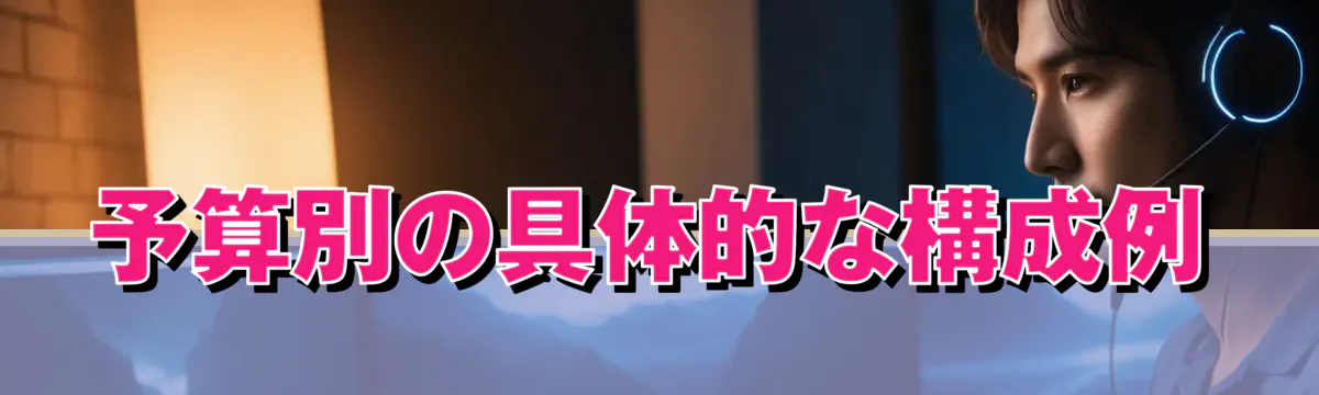 予算別の具体的な構成例