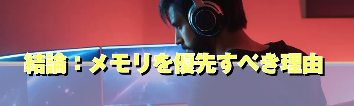 結論:メモリを優先すべき理由