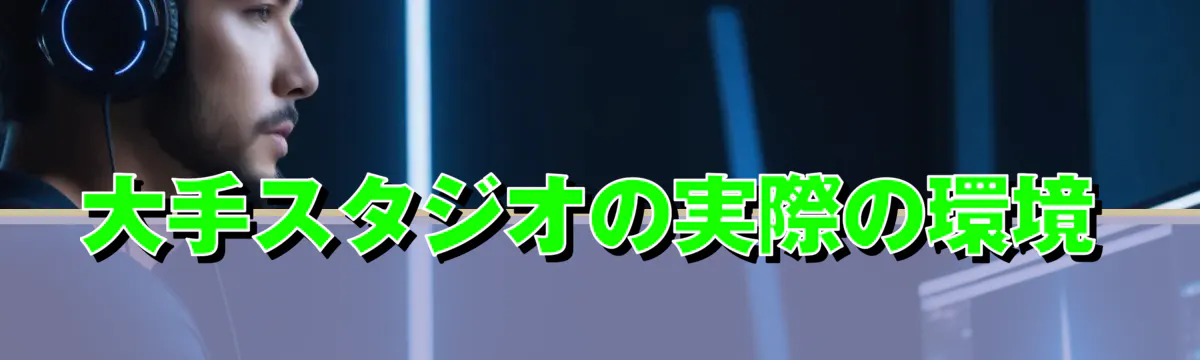 大手スタジオの実際の環境