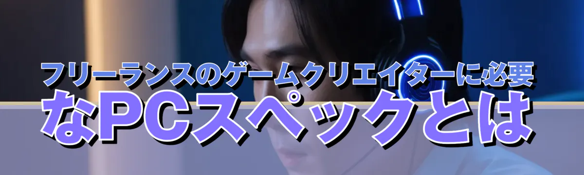 フリーランスのゲームクリエイターに必要なPCスペックとは