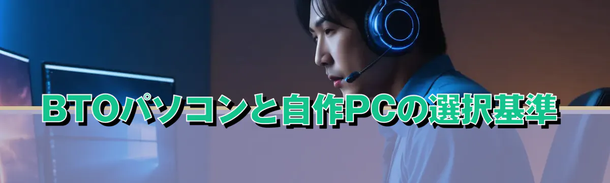 BTOパソコンと自作PCの選択基準