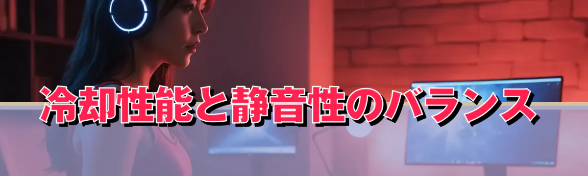 冷却性能と静音性のバランス