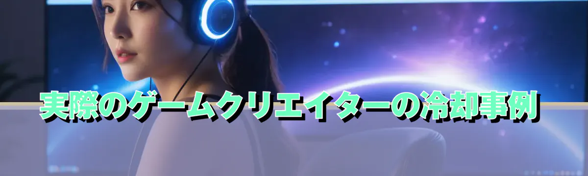 実際のゲームクリエイターの冷却事例