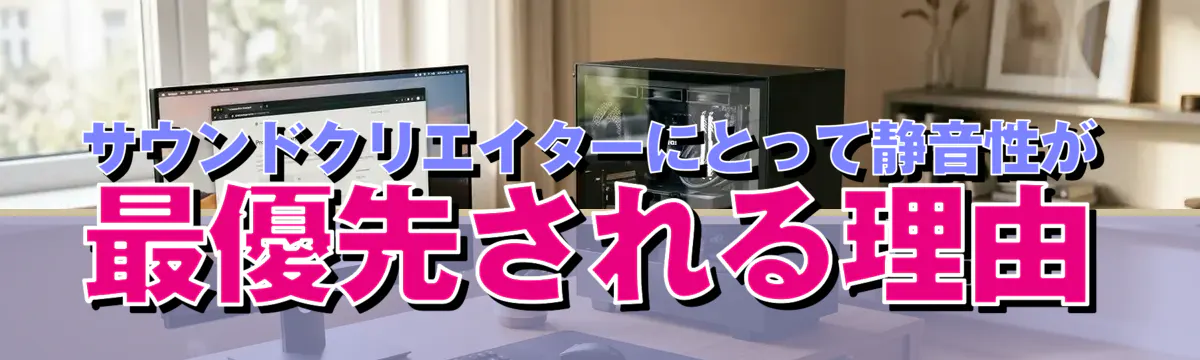 サウンドクリエイターにとって静音性が最優先される理由
