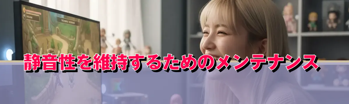 静音性を維持するためのメンテナンス