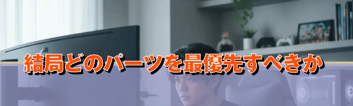 結局どのパーツを最優先すべきか