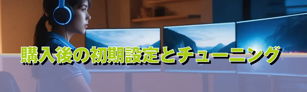 購入後の初期設定とチューニング