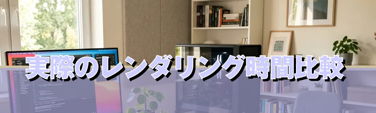 実際のレンダリング時間比較