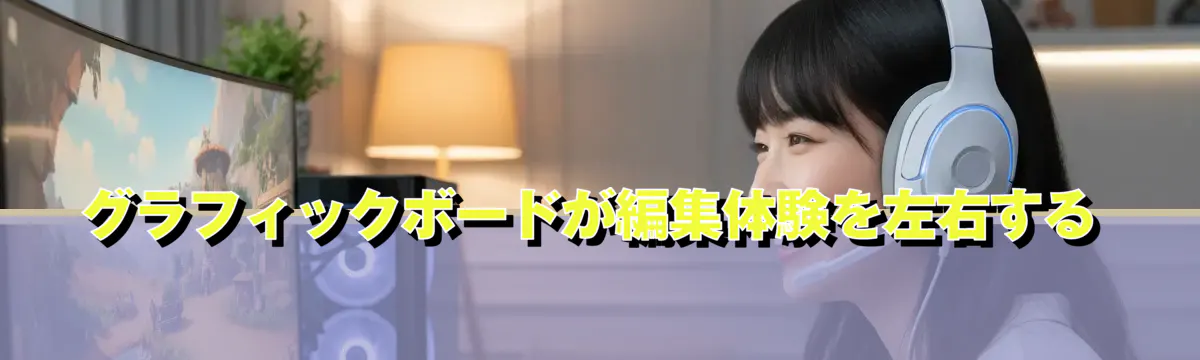 グラフィックボードが編集体験を左右する
