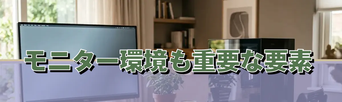 モニター環境も重要な要素