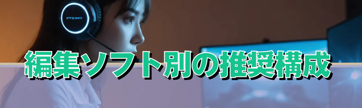 編集ソフト別の推奨構成