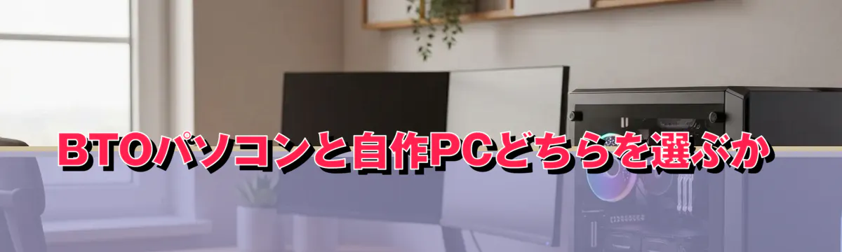 BTOパソコンと自作PCどちらを選ぶか
