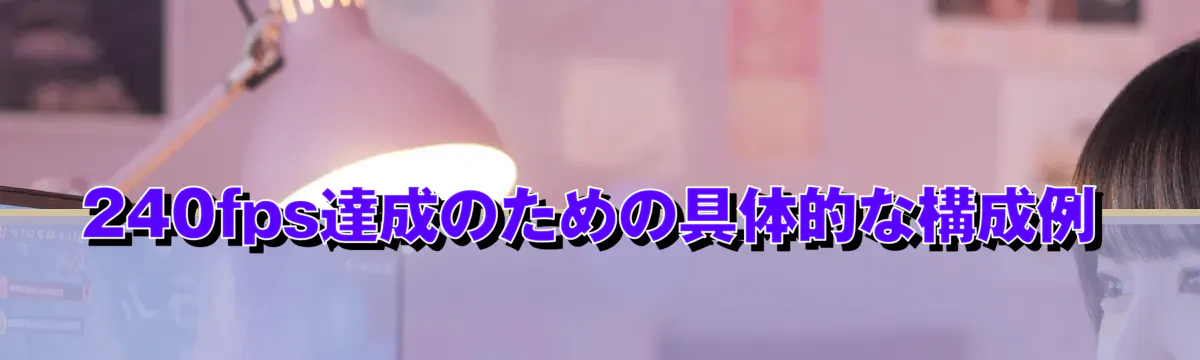 240fps達成のための具体的な構成例