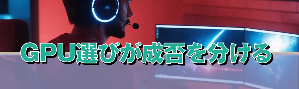 GPU選びが成否を分ける