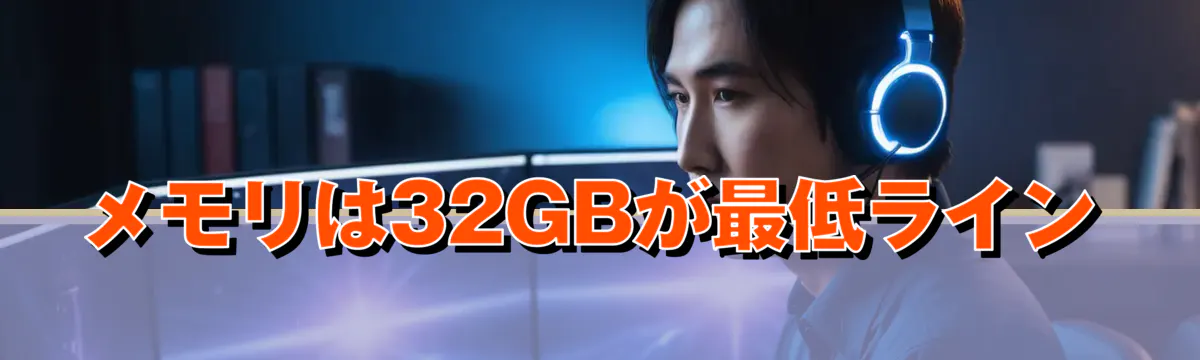 メモリは32GBが最低ライン