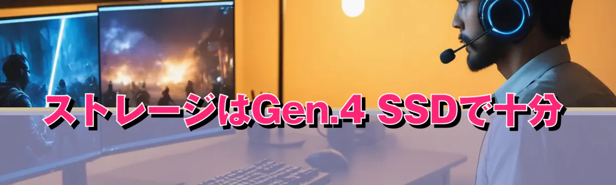 ストレージはGen.4 SSDで十分