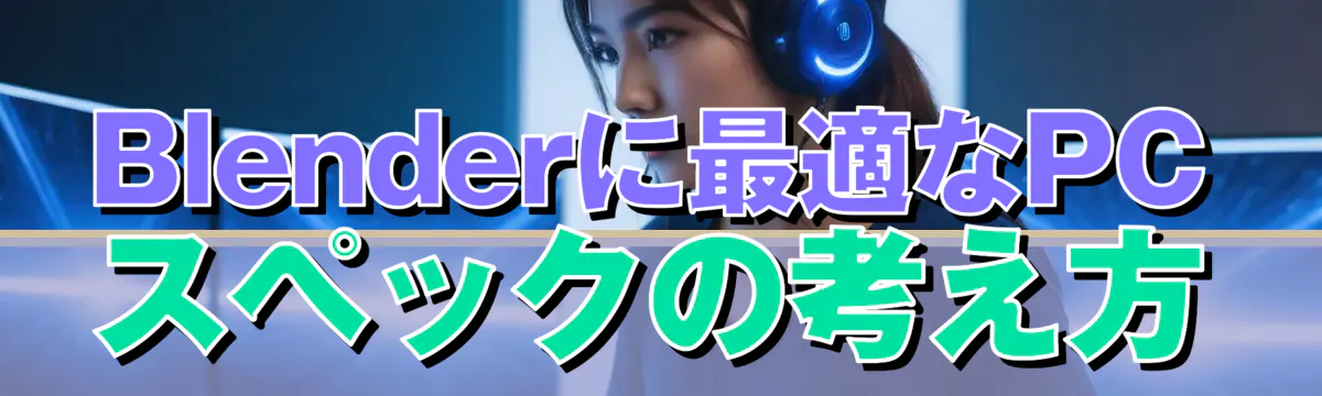 Blenderに最適なPCスペックの考え方
