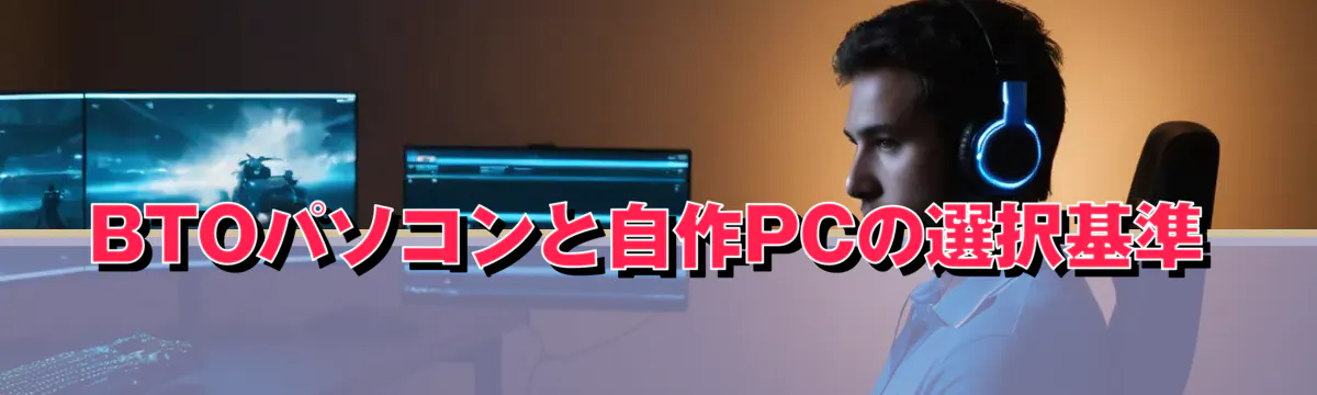 BTOパソコンと自作PCの選択基準