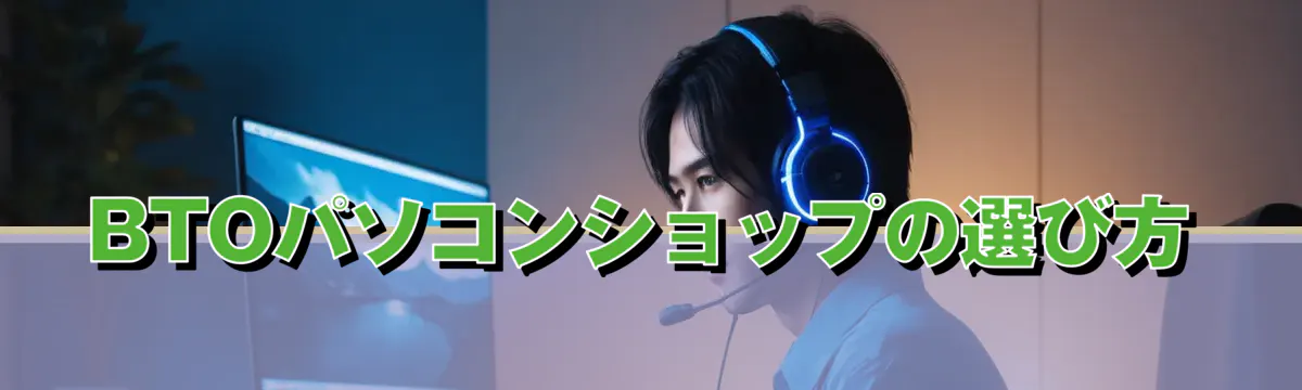 BTOパソコンショップの選び方