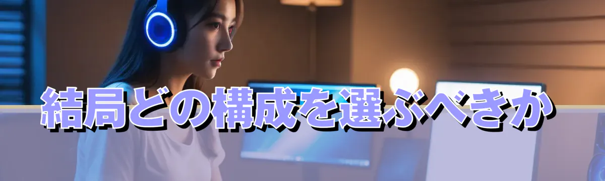 結局どの構成を選ぶべきか