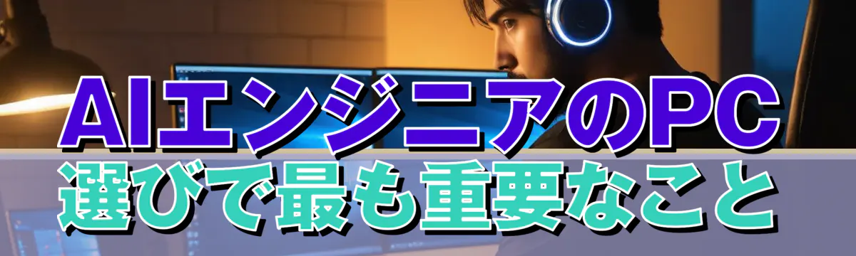 AIエンジニアのPC選びで最も重要なこと