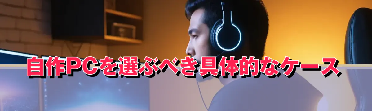 自作PCを選ぶべき具体的なケース