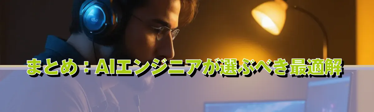 まとめ：AIエンジニアが選ぶべき最適解