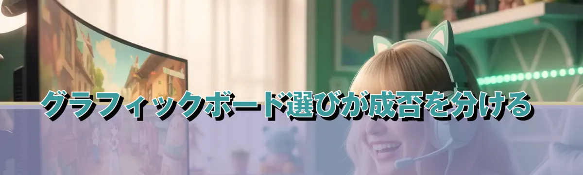 グラフィックボード選びが成否を分ける