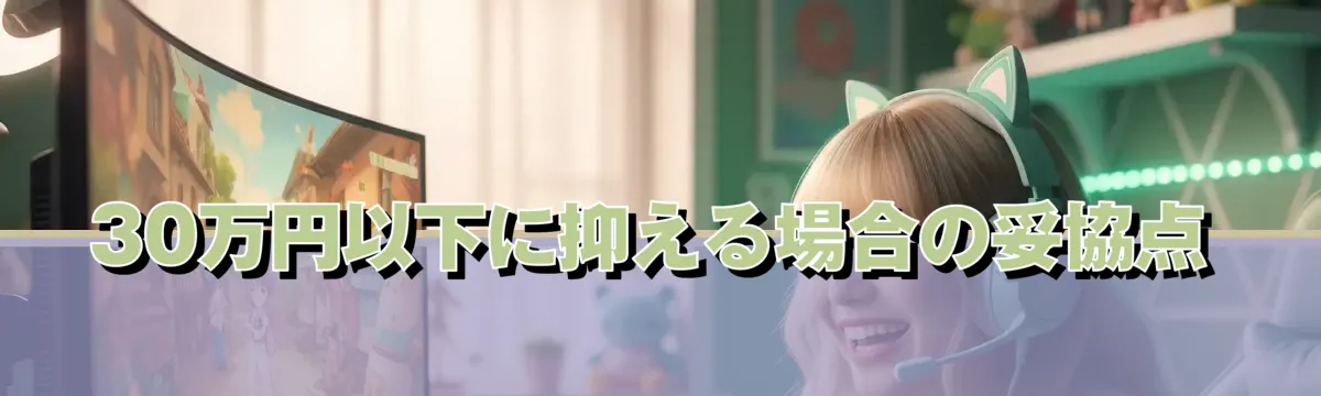 30万円以下に抑える場合の妥協点