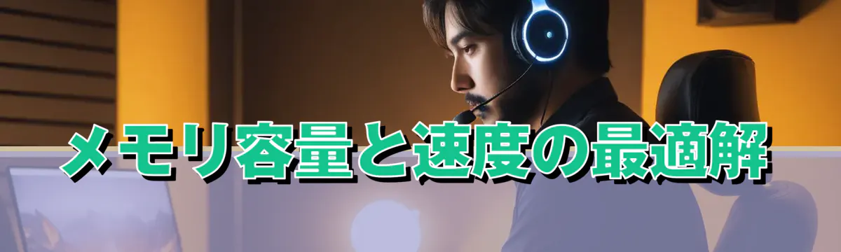 メモリ容量と速度の最適解
