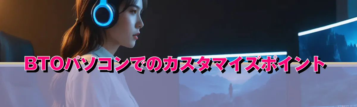 BTOパソコンでのカスタマイズポイント