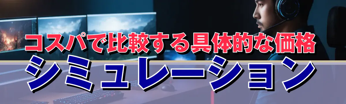 コスパで比較する具体的な価格シミュレーション