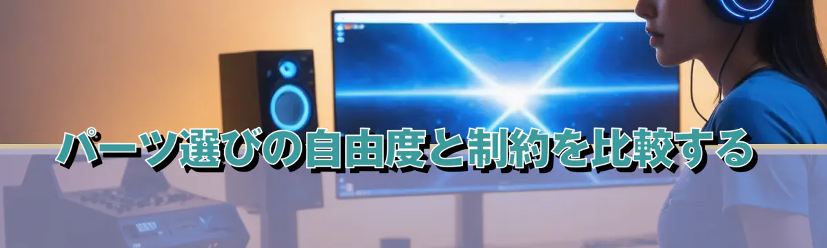 パーツ選びの自由度と制約を比較する