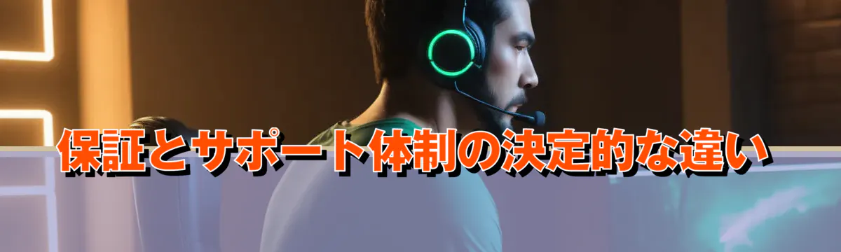 保証とサポート体制の決定的な違い