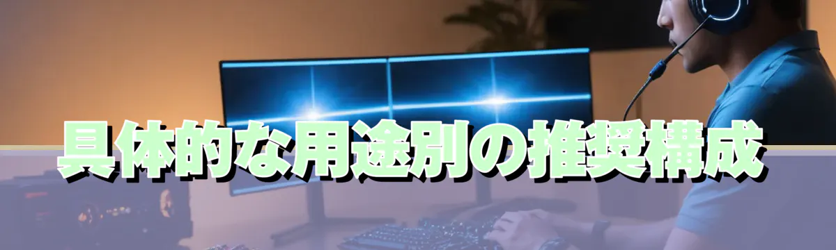 具体的な用途別の推奨構成