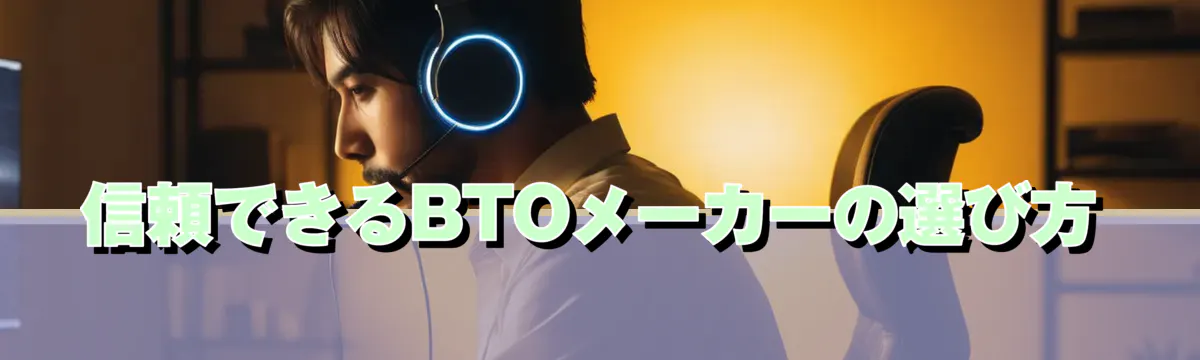 信頼できるBTOメーカーの選び方
