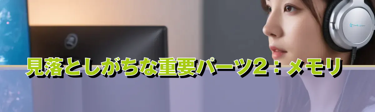 見落としがちな重要パーツ2:メモリ