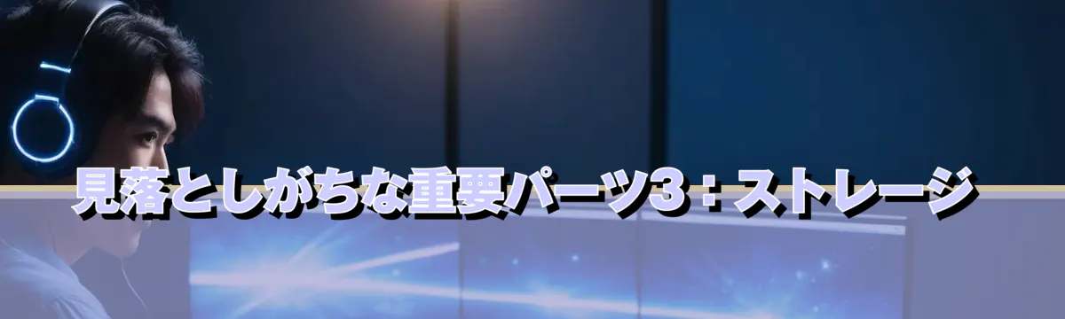見落としがちな重要パーツ3:ストレージ