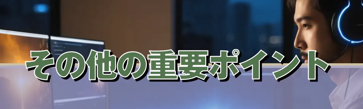 その他の重要ポイント