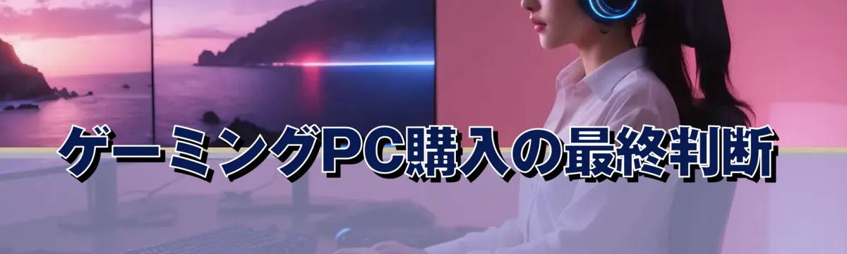 ゲーミングPC購入の最終判断