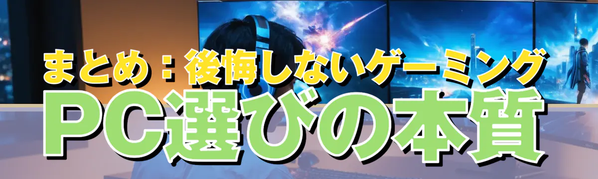 まとめ：後悔しないゲーミングPC選びの本質
