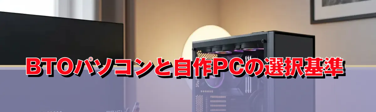 BTOパソコンと自作PCの選択基準