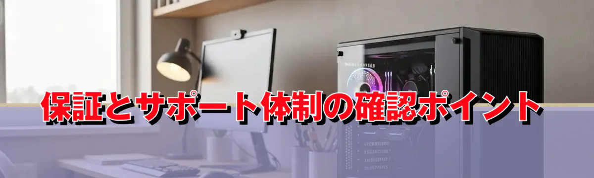 保証とサポート体制の確認ポイント