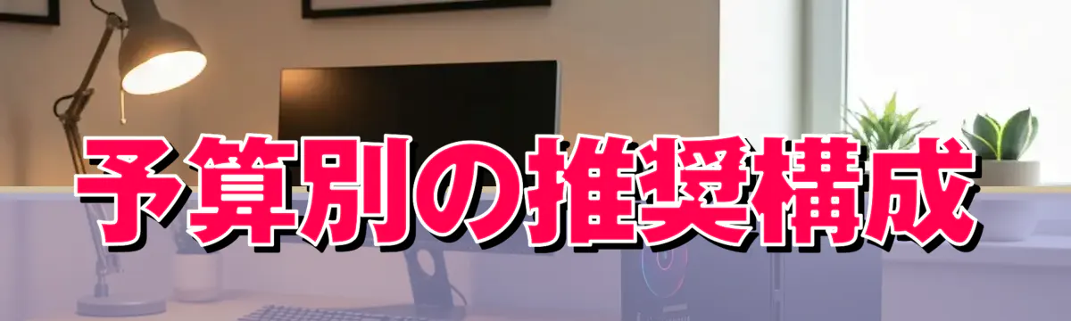 予算別の推奨構成