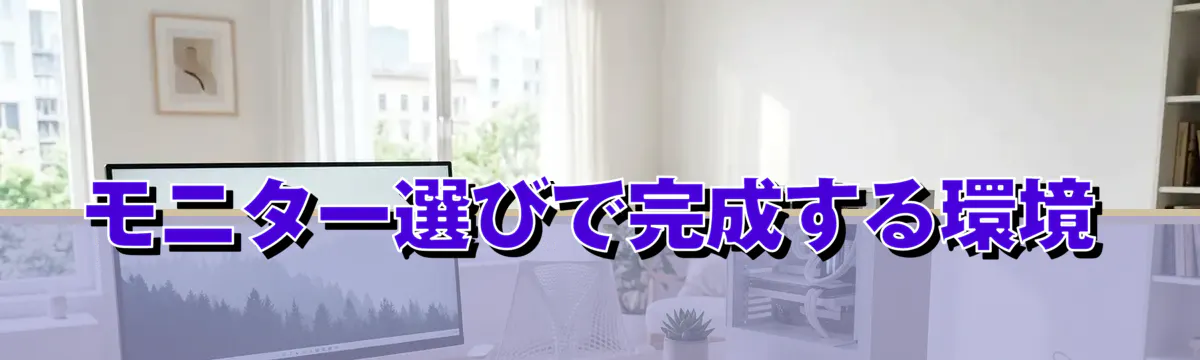 モニター選びで完成する環境