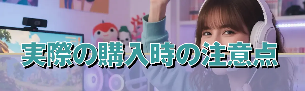 実際の購入時の注意点