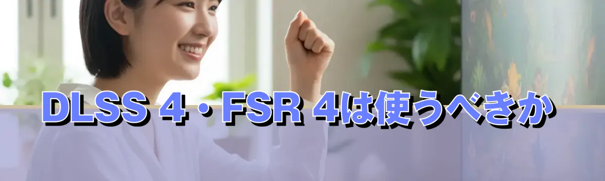 DLSS 4・FSR 4は使うべきか
